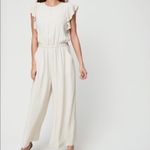 Wilfred Aritzia  cream striped ruffle Fleurette Jumpsuit xxs Photo 2