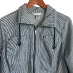 CJ Banks Women Jean Jacket 1X Navy Striped Denim Western Cowgirl Sustainable Blue Photo 9