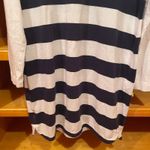 Tommy Bahama Tommy Bahama M Navy White Striped Quarter Zip Tunic Sweatshirt Dress Casual Photo 7