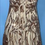 Faeriesty NWT Gold/Champagne Embellished Sequin Gown for Prom Size Small Gold Photo 10
