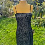 Vintage 90s Morgan and Co. By Linda Bernell Elegant Evening Sexy maxi dress M Blue Photo 1