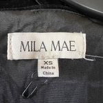 Mila Mae Black Velvet Long Sleeve Ruched Bodycon Party Gown Dress Size XS NWOT Photo 7