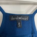 Derek Heart NWOT ‎ women’s dark blue pink embroidered relaxed casual tank top M Photo 2