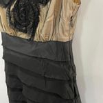 Lucy Paris New Lucy & Co Ruffle Spiral Sleeveless Tiered Mini Dress Black Nude Photo 7