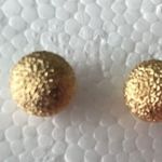 Metallic Gold Color Post Earrings Wedding Pageant Photo 2