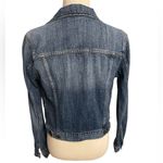 J.Crew Indigo Blue Denim Cropped Jacket Buttons Acid Wash x-small Photo 1