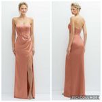 After Six  6888 Strapless Corset Satin Gown Copper Penny 0 Photo 1