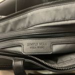 Simply Vera, Vera Wang Simply Vera Wang Sleek Black Leather Tote Bag like new!! Gorgeous Photo 6