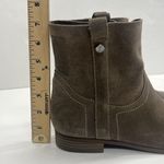 Frye & Co Women's Boots Size 7.5 Sarah Shortie Ankle Boots Suede Western Casual Brown Photo 11