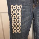 Free People x Artisan Deluxe Lace Applique Skinny Denim Jeans Size 25 Photo 2