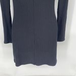 Reformation Jeans Black Ribbed Long Sleeve Mini Dress Women's Size S Photo 5