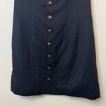 frame denim  Button Front Wool Blend Shift Dress Size XS Black Mini Sleeveless Photo 6