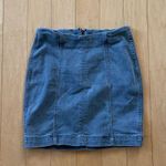 Free People modern femme grey denim bodycon skirt Photo 0