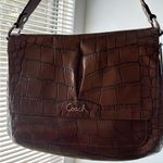 Coach 17646 Brown Crocodile Should Bag Photo 1