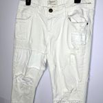 Current/Elliott The Fling White Moto Distressed Slim Boyfriend Patch Jeans 28 Photo 2