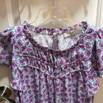 Loft NWT Petite Mixed Media Blouse - Ruffle Sleeves & Keyhole Back - Size LP Photo 1