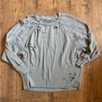 Aerie Dusty Blue Distressed Crewneck- Large Photo 0