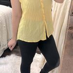 Very J Sunny Yellow V-Neck Blouse size medium Photo 1