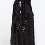 Good American Sequin Collared Party Jacket Blouse Size 5 NWT Black $129 Sold Out Photo 1