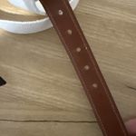 Coach Vintage Genuine Leather & Linen Belt Size 38/95 cm Style 3815 Tan Brass Photo 6