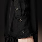 J.Crew Women’s Amelia Popover Shirtdress in drapey viscose twill Size XS Black Photo 2