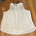 Clover + Scout Chic Ivory Lace‎ Sleeveless Top Size XL Photo 0