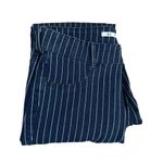 ZARA NWT Trafaluc Stretch Navy Stripes Denim Slim Fit Distressed Ankle 6 #1131 Photo 7