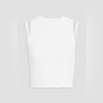Helmut Lang NWT  Cropped ribbed cotton-jersey top Large Photo 2