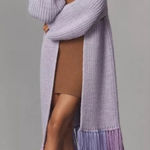 Anthropologie NWOT Chunky Knit Long Fringe Cardigan Size OS Photo 0