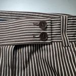 Jones New York  Signature Pants Sz 14 Brown White Stripe Capri Photo 3