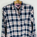 Tommy Hilfiger Navy Blue Pink Plaid Shirt Sz L Photo 6
