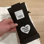 NWT Mother Superior High Waisted Tunnel Vision Cuff Fray Short White Size 27 Photo 3