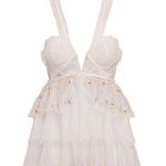 For Love & Lemons Winter Snow Floral Slip Dress Photo 1