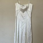 House Of CB House‎ of CB M A-C 'Anabella' Ivory Satin Lace Up Maxi Dress NWOT Photo 9