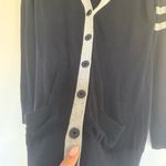 Vince Black Cardigan with Gray Trim Photo 2