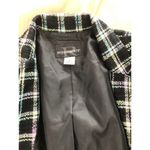 Requirements Vintage  Womens Blazer Jacket Black Green Plaid Long Sleeve Size 14 Photo 6