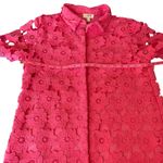 Umgee USA NWT Pink Floral Lace Mini Dress Short Sleeve Shirt Dress Womens Small Photo 6