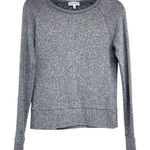 Aritzia Community Blue Crew Neck Long Sleeve Pullover Sweater Womens S Speckled Photo 0