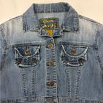 Star Jeans Y2K 90’s Faded Blue Denim Retro Cropped Jean Jacket Size Medium Photo 2