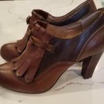 Frye Brown Cognac leather Oxford Pumps Heels Photo 0