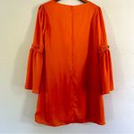 Venus 🦋  Orange Bell Sleeve Lace Up Mini Dress Small Fall Halloween Photo 2