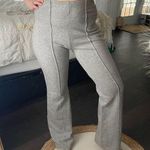 Mango Flared Gray Knitted Pants Photo 0