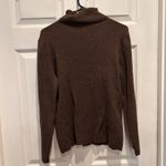 Coldwater Creek  Women’s Large Cabincore Cozycore Brown Sweater Ribbed Turtleneck Photo 4