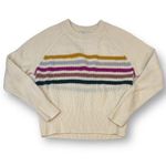 Madewell 100% Cashmere Striped Waffle Knit Sweater Size Extra Small Photo 0