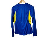 Adidas Running B.A.A. 2012 BOSTON MARATHON Long Sleeve Shirt Blue & Yellow Sz M Photo 1