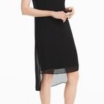White House | Black Market Black Woven Overlay Dress size XS Photo 0