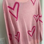 Alredine Pink Heart Sweater Size Medium Photo 2