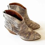 Beast Fashion LA Reptile Print Ankle Boot Women’s Size‎ 5.5 Bootie Western Look Gray Photo 4