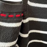 Ralph Lauren Lauren Rare Black & White Striped Cold Shoulder Sweater Size Medium Photo 5