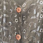 barney's new york  embroidered tunic button down‎ top Photo 6